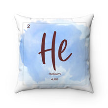 Load image into Gallery viewer, Helium | Periodic Element Square Pillow