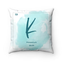 Load image into Gallery viewer, Potassium | Periodic Element Square Pillow