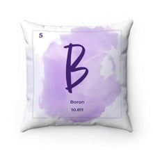 Load image into Gallery viewer, Boron Elemental Square Pillow - Petite Lab Creations