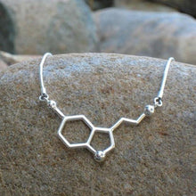 Load image into Gallery viewer, 'Wear your happiness' - Serotonin Molecule Pendant Necklace - Petite Lab Creations