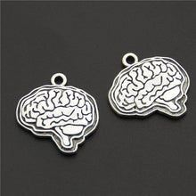Load image into Gallery viewer, 'In love with anatomy' -  Human Brain & Heart Pendant Necklace - Petite Lab Creations