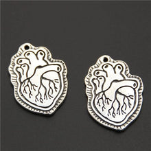 Load image into Gallery viewer, 'In love with anatomy' -  Human Brain & Heart Pendant Necklace - Petite Lab Creations