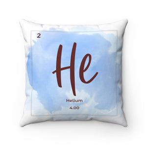 Helium | Periodic Element Square Pillow