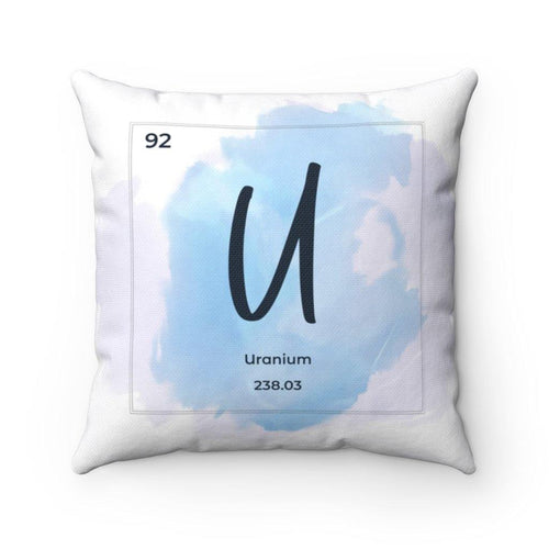 Uranium Elemental Square Pillow - Petite Lab Creations