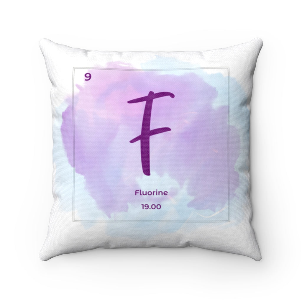 Fluorine | Periodic Element Square Pillow