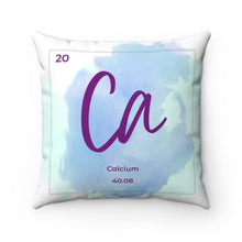 Load image into Gallery viewer, Calcium | Periodic Element Square Pillow
