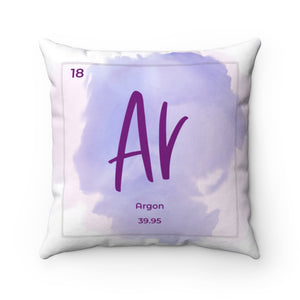 Argon | Periodic Element Square Pillow