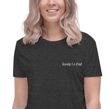 Load image into Gallery viewer, &#39;Beauty &amp; a Nerd&#39; - Petite Scientist Crop Tee - Petite Lab Creations
