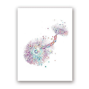 'Neuron Bridge' - Watercolor Wall Art - Petite Lab Creations