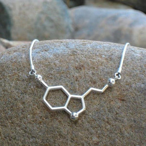 'Wear your happiness' - Serotonin Molecule Pendant Necklace - Petite Lab Creations