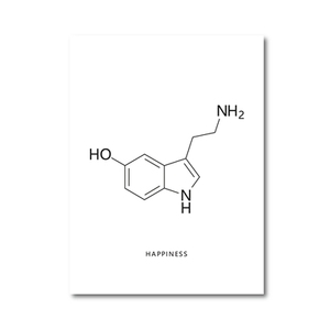 'Peace, Love, Happiness' - Molecule Wall Art - Petite Lab Creations