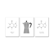 Load image into Gallery viewer, &#39;Caffeine is my BFF💁‍♀️&#39; - Petite Barista Molecular Wall Art ☕️ - Petite Lab Creations
