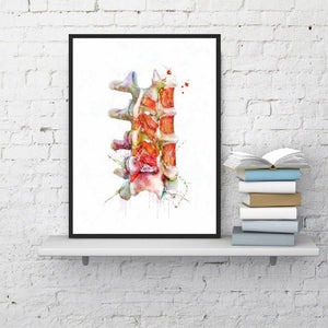 'Down Your Spine' - Watercolor Wall Art - Petite Lab Creations